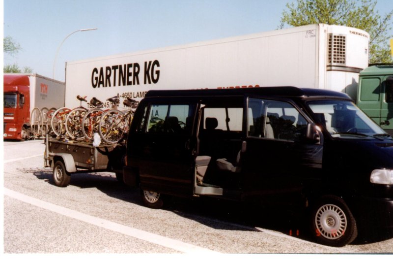 bil med trailer